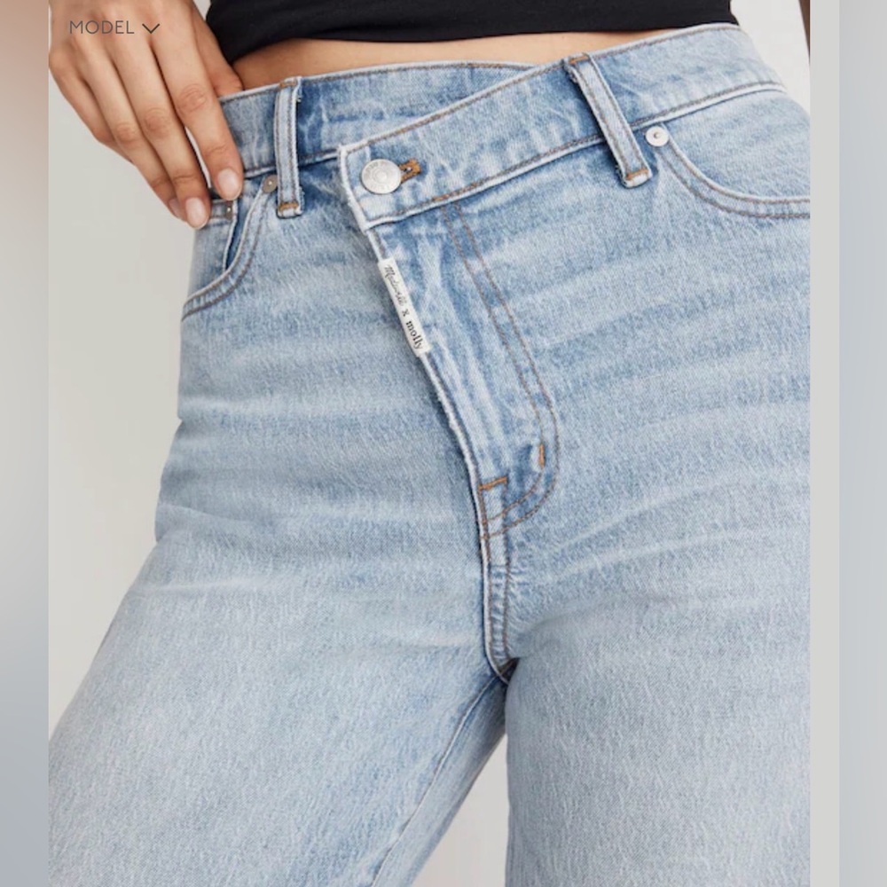 Madewell x Molly Dickson Crossover Baggy Straight Jeans